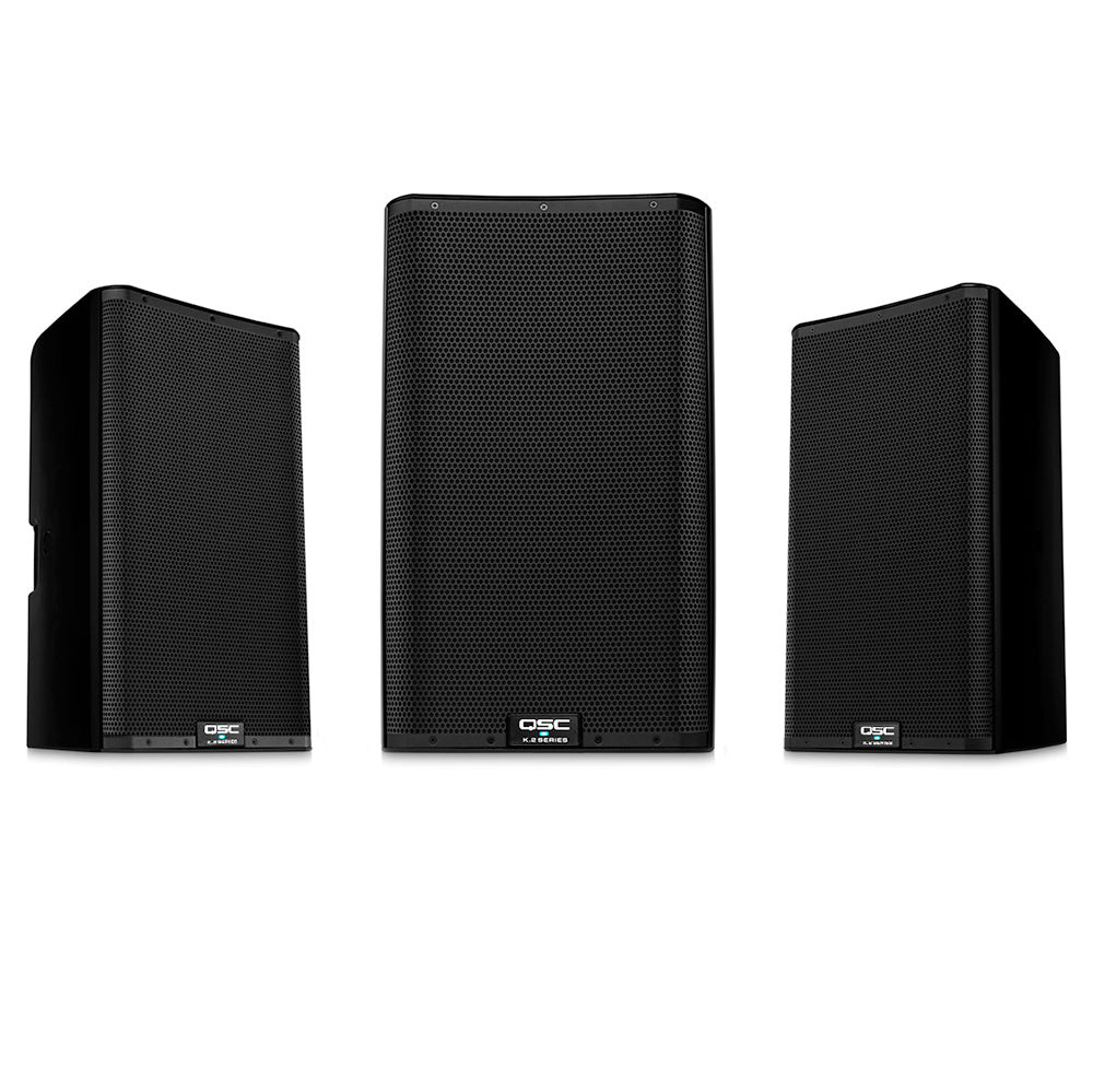 QSC K12.2 Active Portable PA Loudspeaker - Professional 2000W Powered Speaker System for Live Music, DJ Performances & Outdoor Events