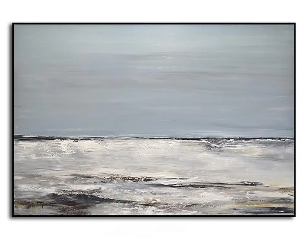 Ocean and Sky Painting #OS 020 - Handmade Canvas Wall Art for Home & Office Decor - Perfect for Living Room, Bedroom, or Office