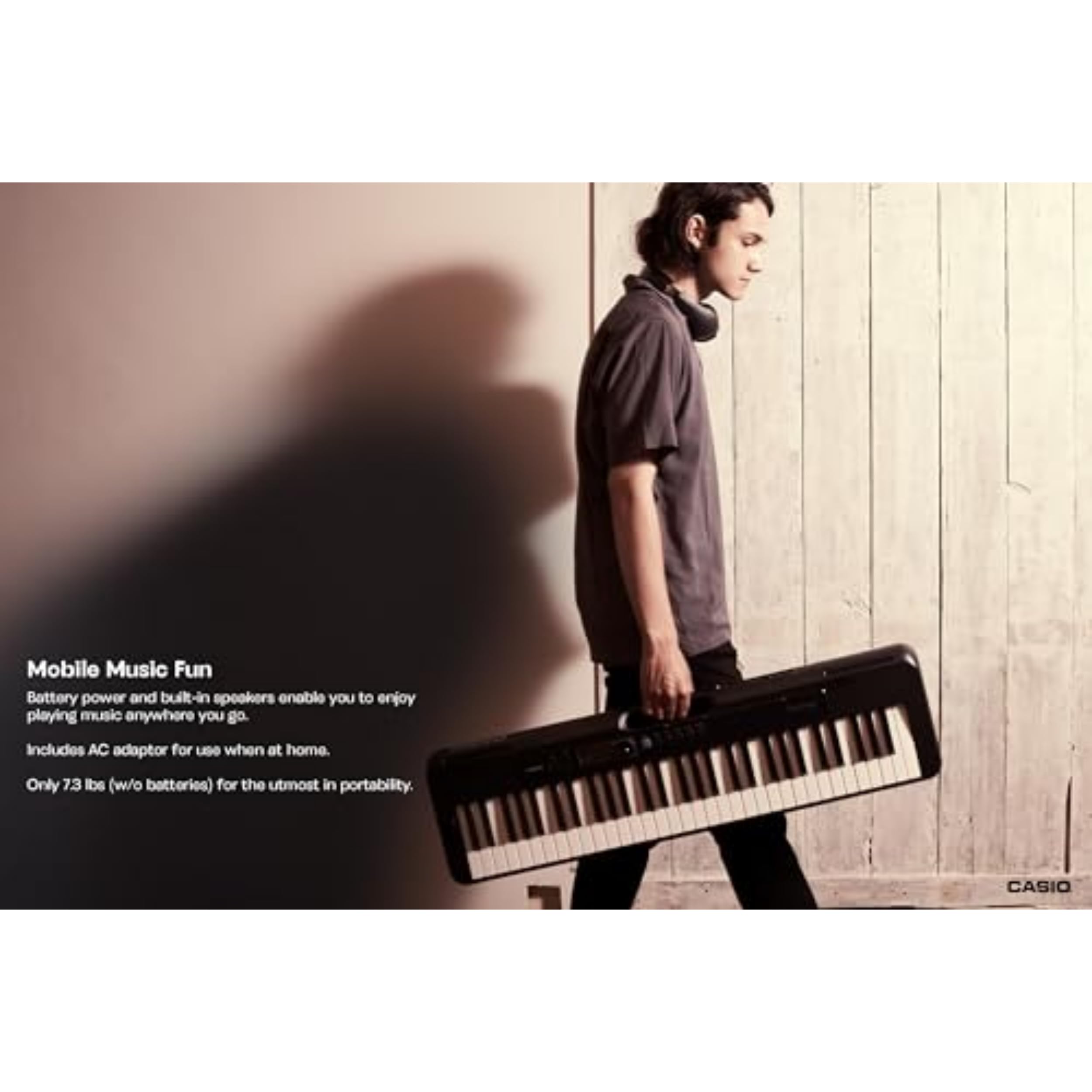Casio Casiotone LK-S250 61-Key Portable Keyboard with Key Lighting System - Best Beginner Piano Keyboard for Adults & Kids - Perfect for Home Learning, Music Practice & Live Performances