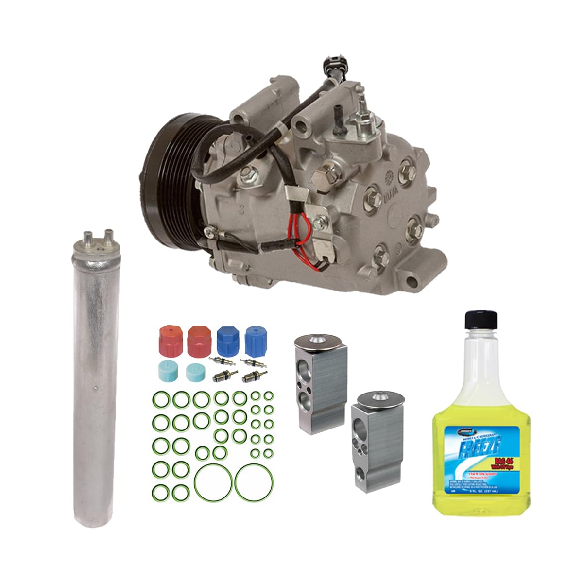 2006-2011 Honda Civic 1.8L 4-Door Sedan AC Compressor Pump Kit - 1 Year Warranty | Perfect for AC System Repair & Summer Cooling Maintenance