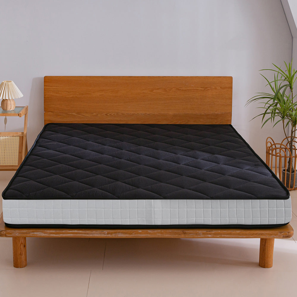MAXYOYO 6-Inch Extra Thick Floor Futon Mattress - Diamond Quilting Design, Black - Perfect for Guest Beds, Dorm Rooms, Camping & Small Spaces
