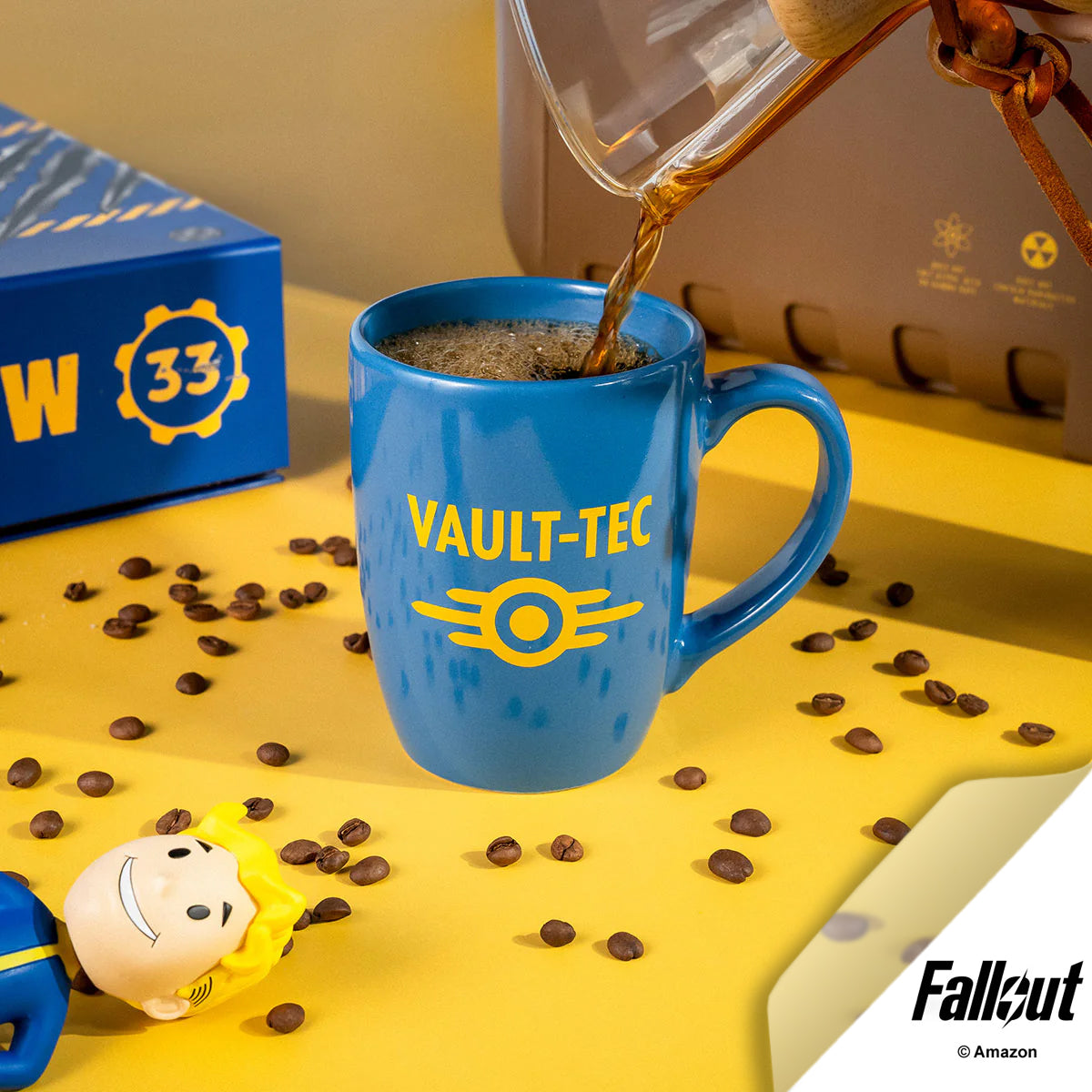 Vault Tec Ceramic Coffee Mug - 11oz Insulated Travel Cup with Handle - Perfect for Hot & Cold Drinks at Home, Office or Camping