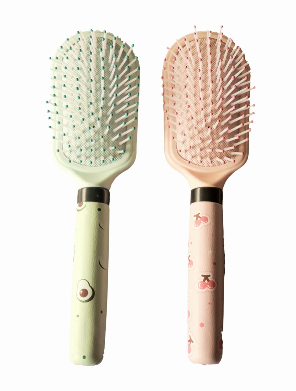 Stylish Printed Oval Paddle Hair Brush Set of 2 - Detangling & Volumizing Hair Brush for Men & Women | Perfect for Daily Styling, Salon Use & Hair Growth Care