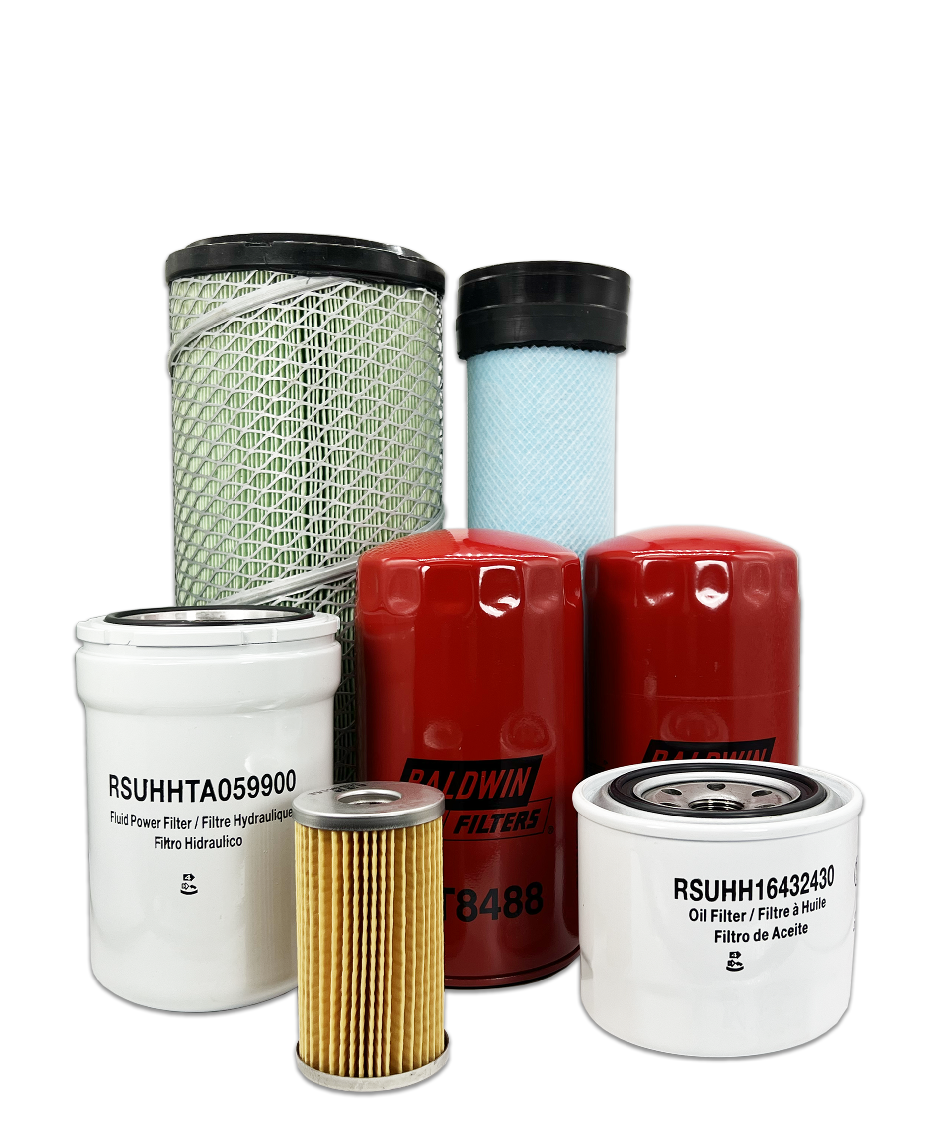 Kubota L48 Tractor Maintenance Filter Kit - HERO® Replacement Air Oil Fuel Filters for Kubota L48 TLB - Perfect for Routine Maintenance & Engine Protection