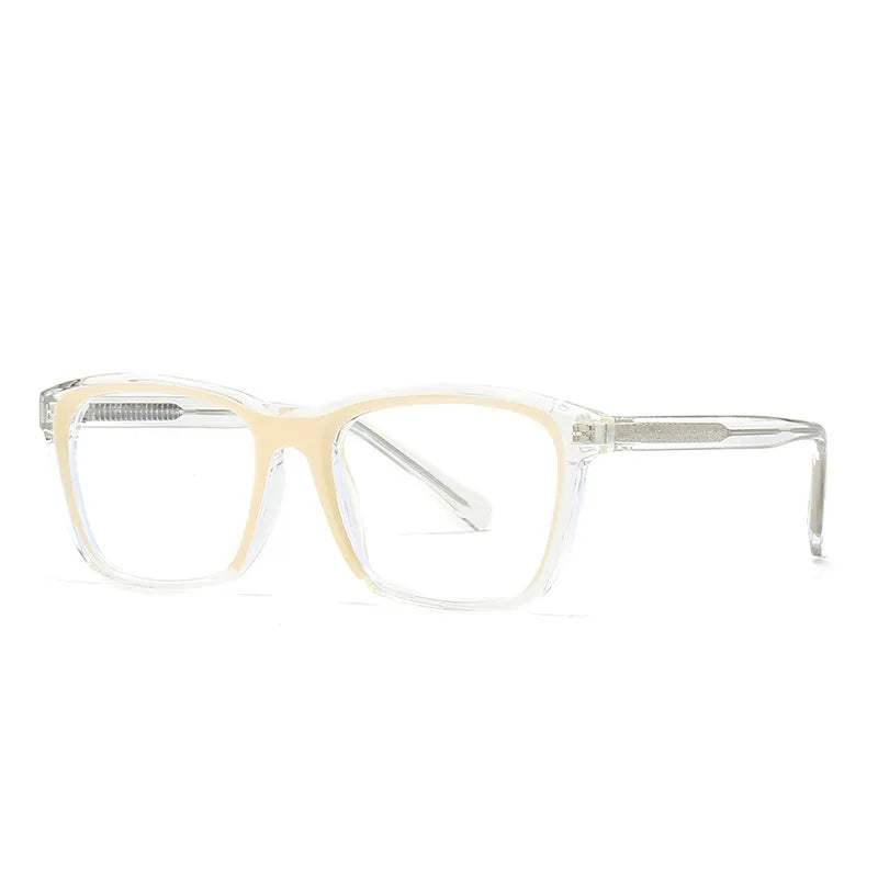 CCspace Unisex Full Rim Square Plastic Eyeglasses 56841 - Stylish & Lightweight Frames for Men & Women - Perfect for Reading, Work & Everyday Wear