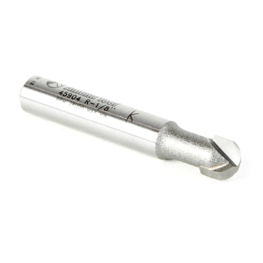 Amana 45904 Core Box Router Bit - 1/8 Radius & 1/4 Shank for Woodworking & Cabinet Making | Perfect for Decorative Edges & Grooves