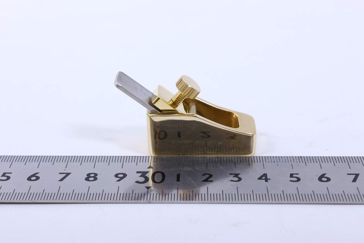 Premium Brass Mini Plane for Guitar & Violin Making - High-Quality Steel Blade Flat Bottom Luthier Tool | Perfect for Woodworking, Instrument Repair & Craft Projects