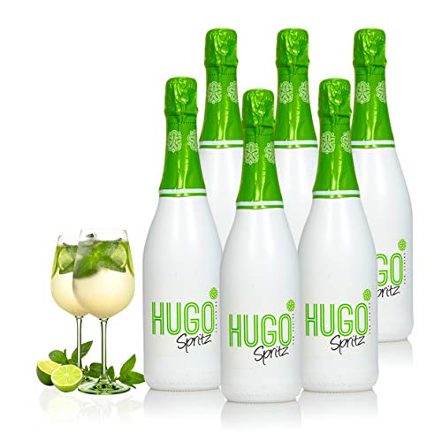 Dolceterra Hugo Spritz Italian Aperitif - 6 Pack (750ml/25.4oz Each) | Refreshing Elderflower & Mint Cocktail for Summer Parties, Picnics & Outdoor Gatherings