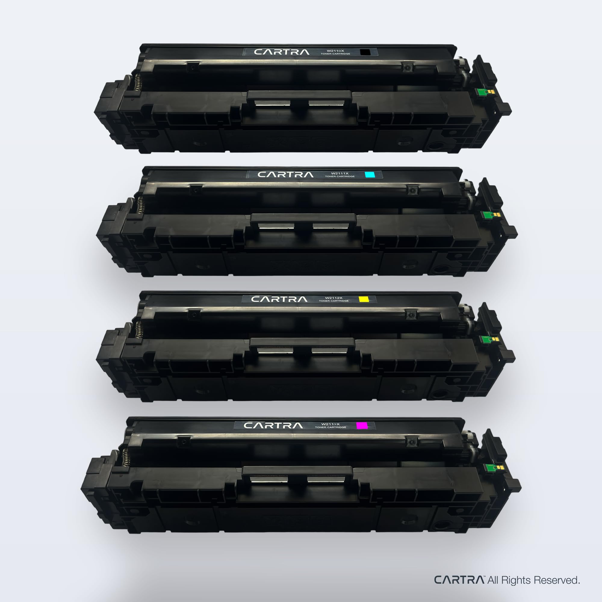 CARTRA 206X 4-Pack High-Yield Toner Cartridge Set for HP Color LaserJet Pro M283fdw/M283cdw/M283fdn/M255dw/M255nw/M282nw Printers - Compatible with 206A & W2110X - Ideal for Office, Home & Small Business Printing Needs