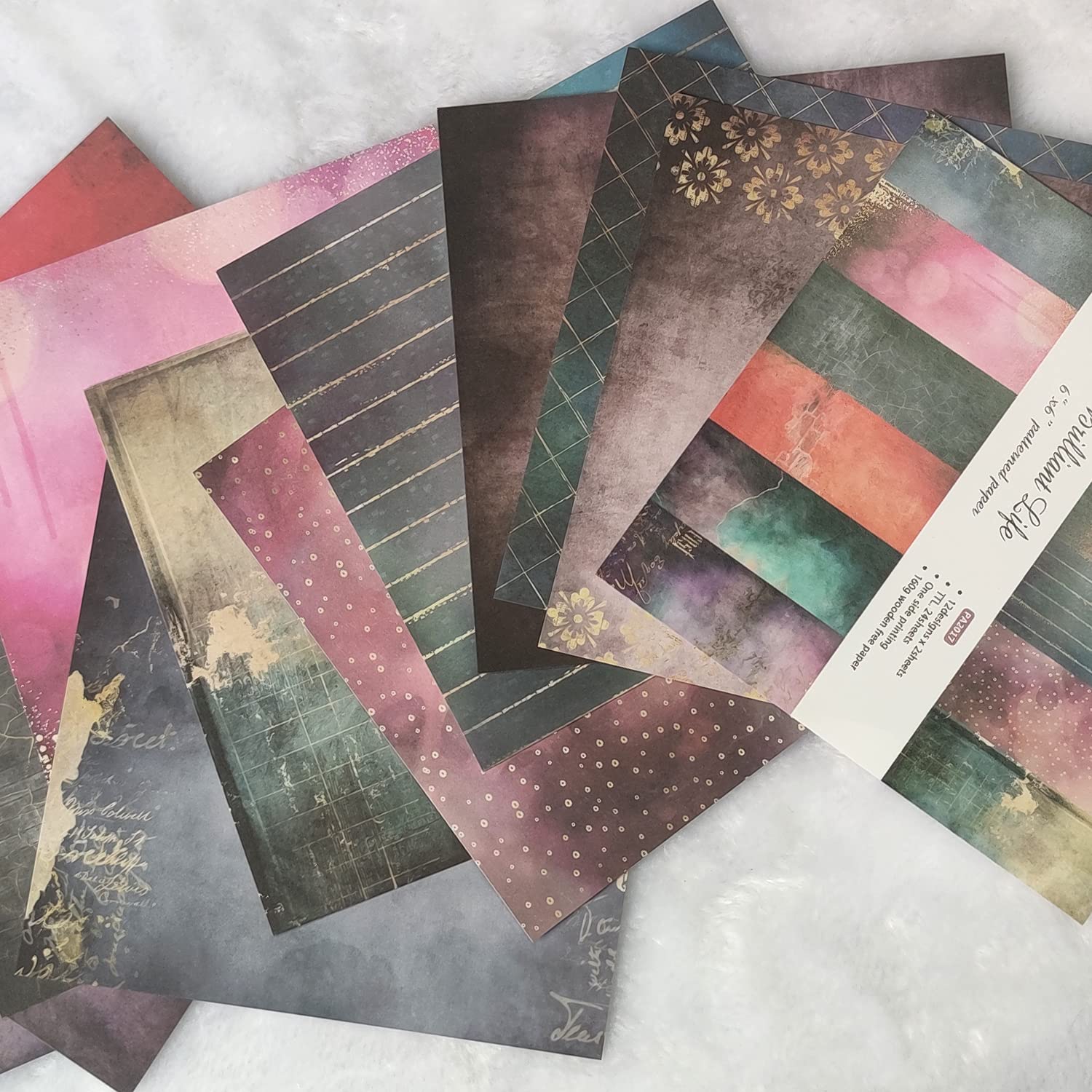 LevyLisa 6x6 Inch Cardstock Paper Pad - 24 Sheets Single-Sided Space Themed Scrapbooking Paper for DIY Crafts, Photo Albums & Card Making | Universe Design Decorative Paper Collection