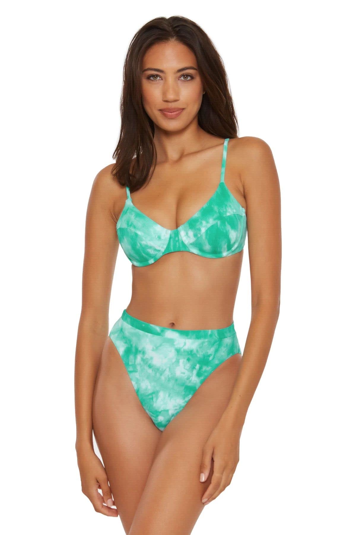 Crystal Sarah Rib Underwire Bra for Women - Comfortable D-Cup Support with Jasper Pattern | Perfect for Everyday Wear & Special Occasions