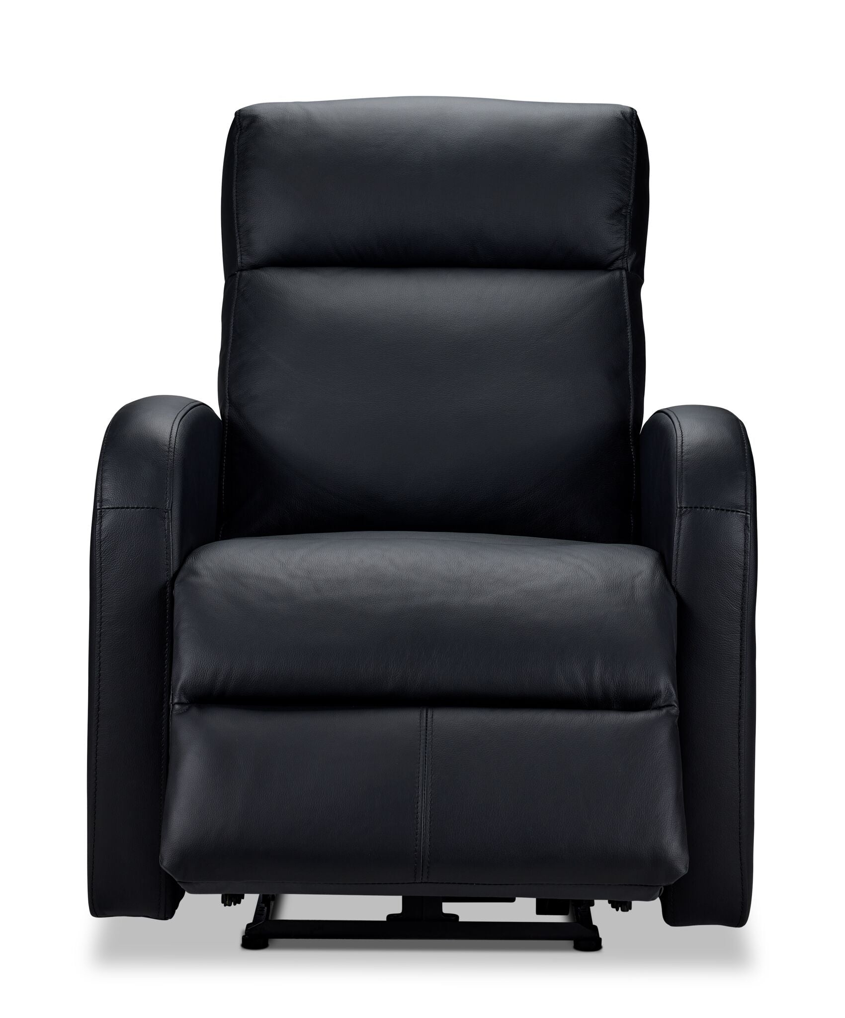 Cole Leather Power Recliner - Black | Electric Adjustable Reclining Chair with USB Charging Port | Perfect for Living Room, Home Theater & Office Relaxation