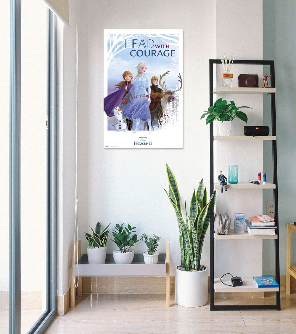 Frozen 2 Movie Poster - Anna, Elsa, Olaf, Sven & Kristoff 