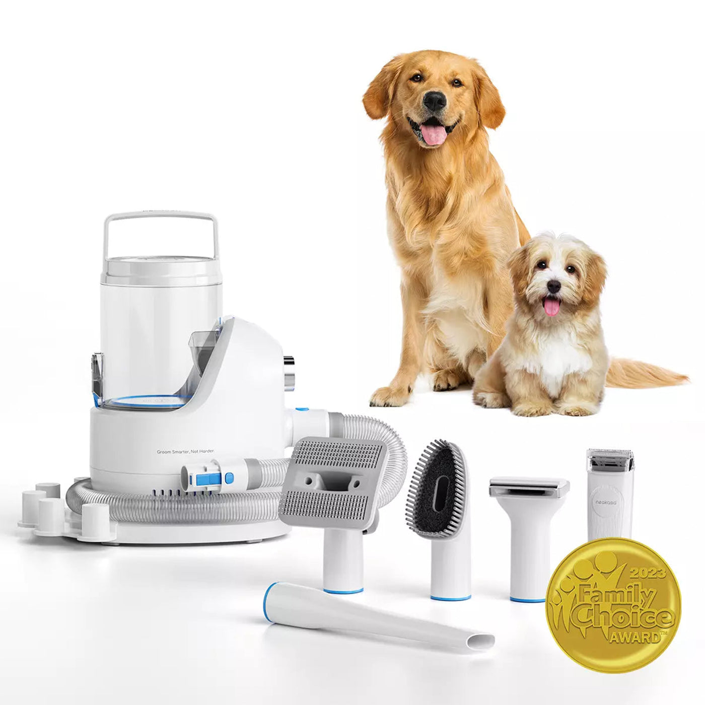 Neakasa P2 Pro 5-in-1 Pet Grooming Kit with Vacuum for Dogs & Cats - Perfect for Home Grooming, Shedding Control & Allergy Relief