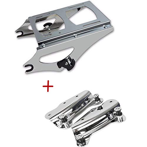 Harley Davidson 2009-2013 Touring Models Detachable 2-Up Tour Pak Mounting Rack with 4-Point Docking Hardware - Perfect for Long Distance Rides & Passenger Comfort