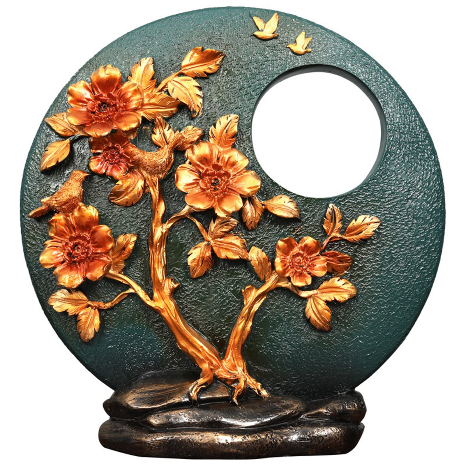 DFDGBD Decorative Resin Desk Flower - Unique Green Desktop Ornament for Office, Home, and Christmas Tree Decor | Perfect Gift Idea for Holidays and Special Occasions