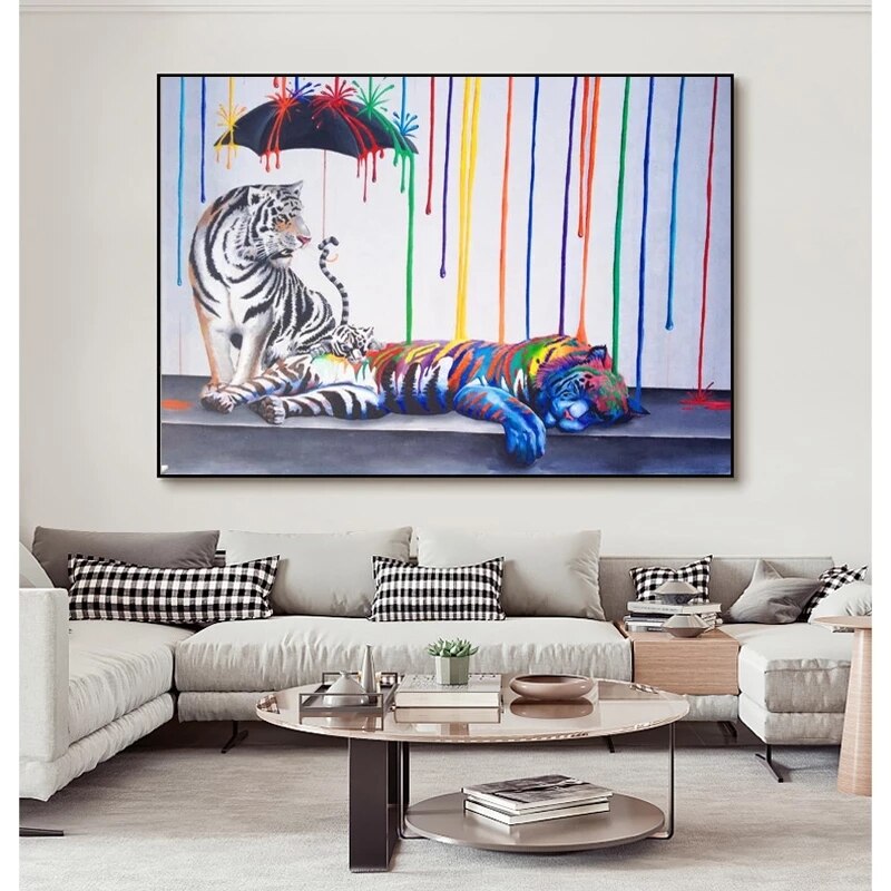 Stunning Tiger Poster - Majestic Tiger Artwork for Home & Office Decor - Perfect for Living Room, Bedroom, or Office Wall Art