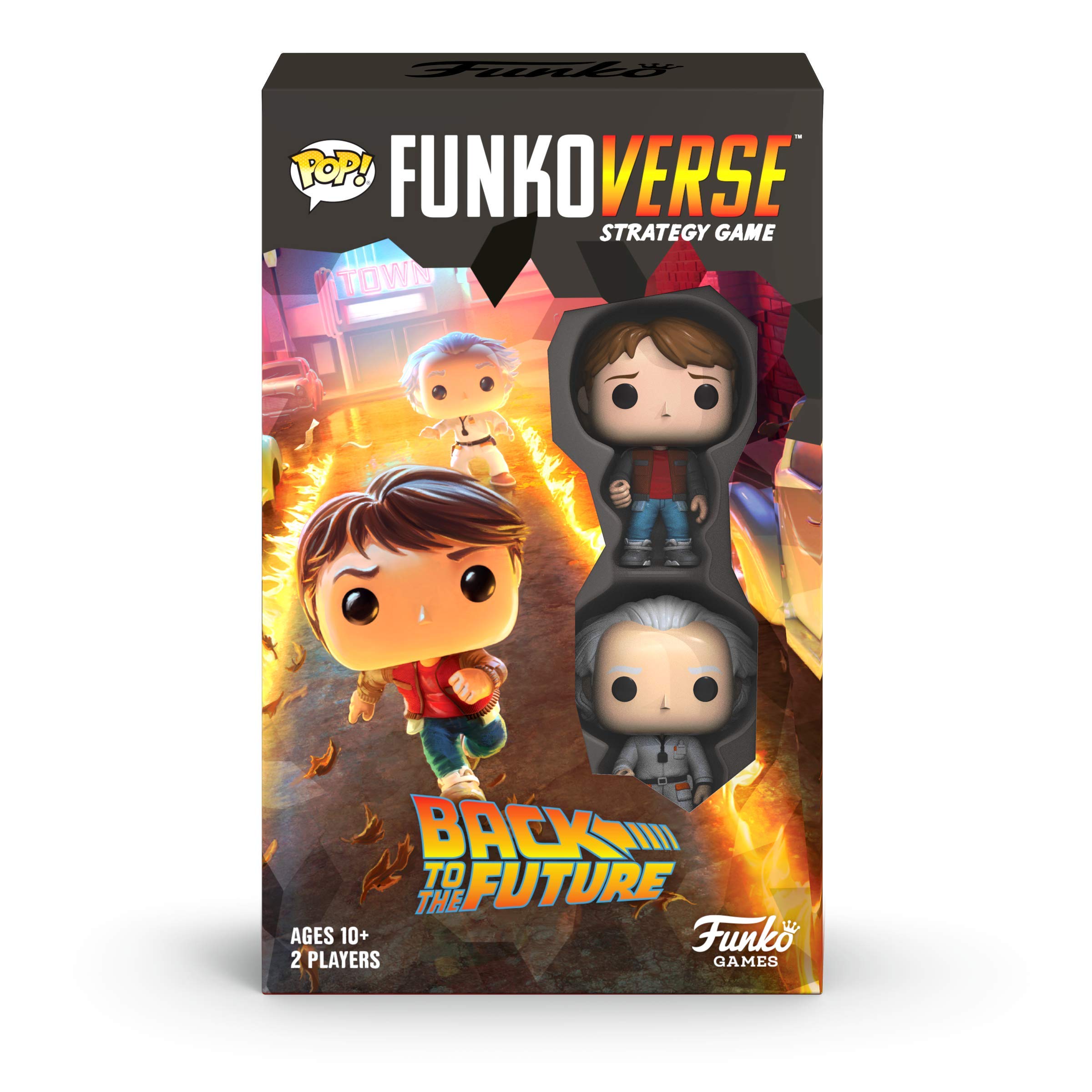 Funkoverse: Back to The Future 100 2-Pack Strategy Board Game - Fun Collectible Figures for Family Game Nights & Movie-Themed Parties