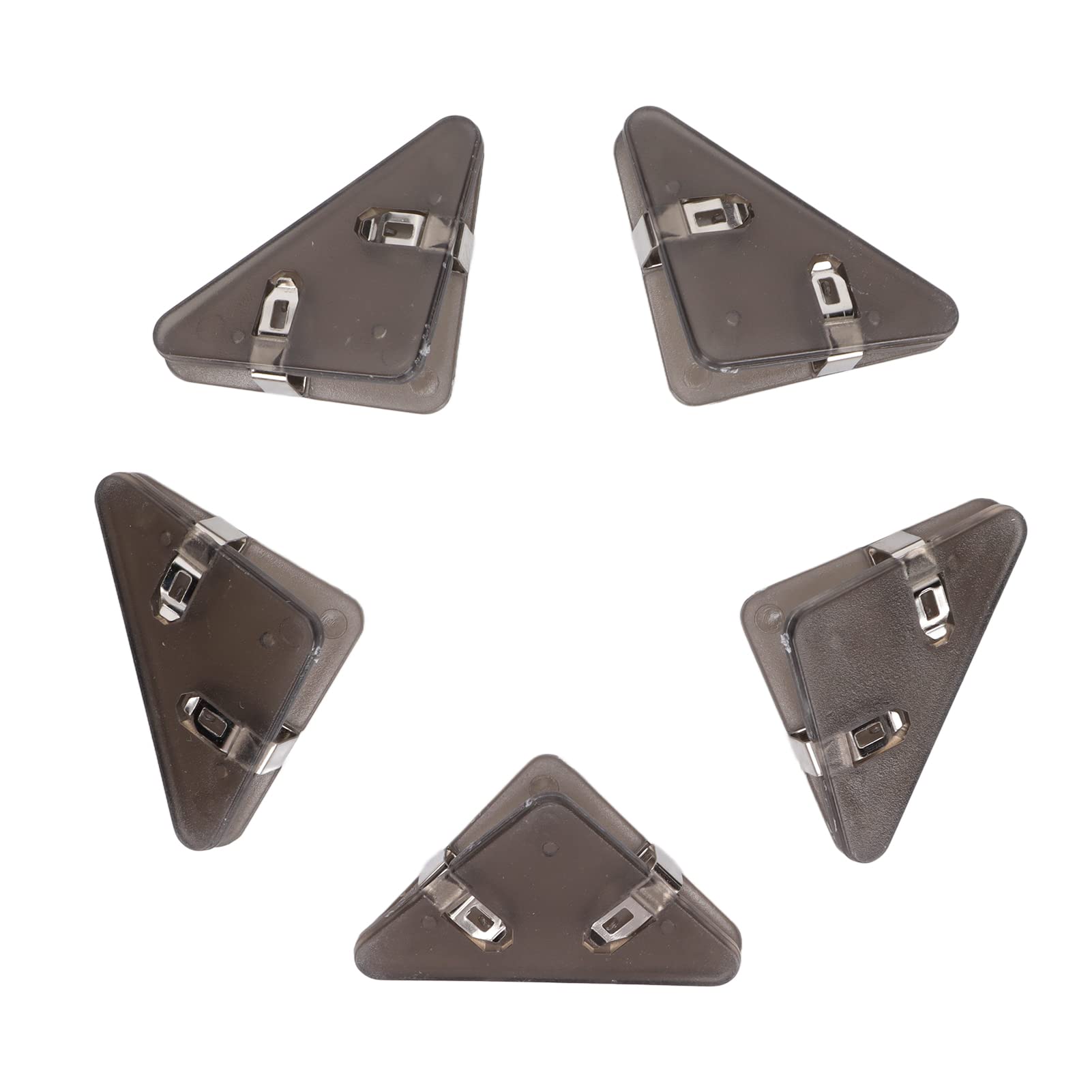 5Pcs Black Corner Protector Clips - Triangle Paper Clips for Books, Notes & Documents - Durable Office & School Supplies for Organizing Files, Test Papers & Important Documents - Perfect for Home, Office & Classroom Use