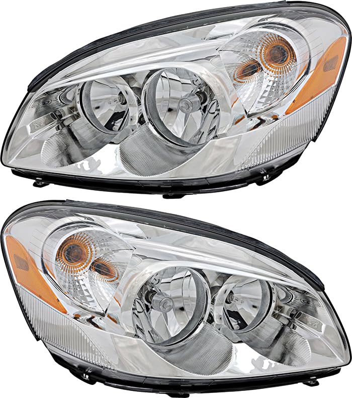 Buick Lucerne Headlights Replacement Set - Halogen Headlamp Assembly for Driver & Passenger Side (2006-2009 Models) - Perfect for Night Driving & Enhanced Visibility
