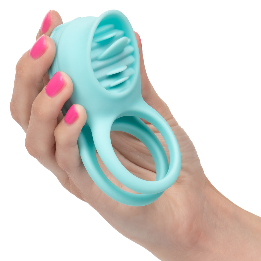 French Kiss Vibrating Cock Ring for Couples - Clitoral & Ball Stimulator - Enhance Intimacy & Pleasure for Romantic Nights & Spicy Moments