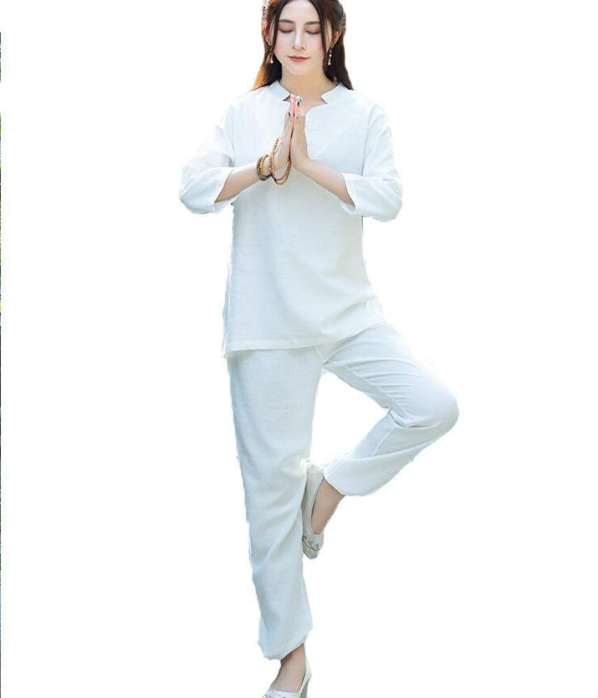 Traditional Tai Chi Uniform for Women - Breathable 2-Piece Kung Fu Suit with Long Sleeves | White Martial Arts Outfit for Tai Chi, Yoga & Meditation | Perfect for Practice, Performance & Relaxation