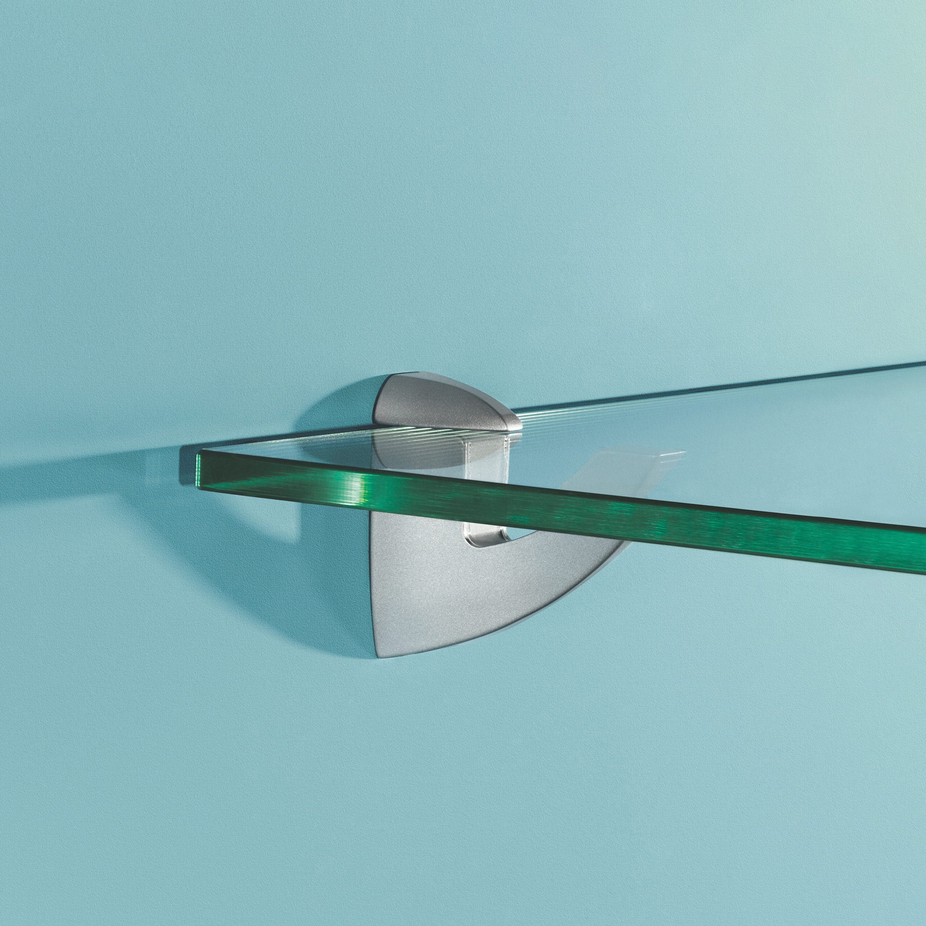 GLASSLINE Convex Shelf & SCOOP Clip - Stylish Wall-Mounted Storage for Kitchen, Bathroom & Office Organization