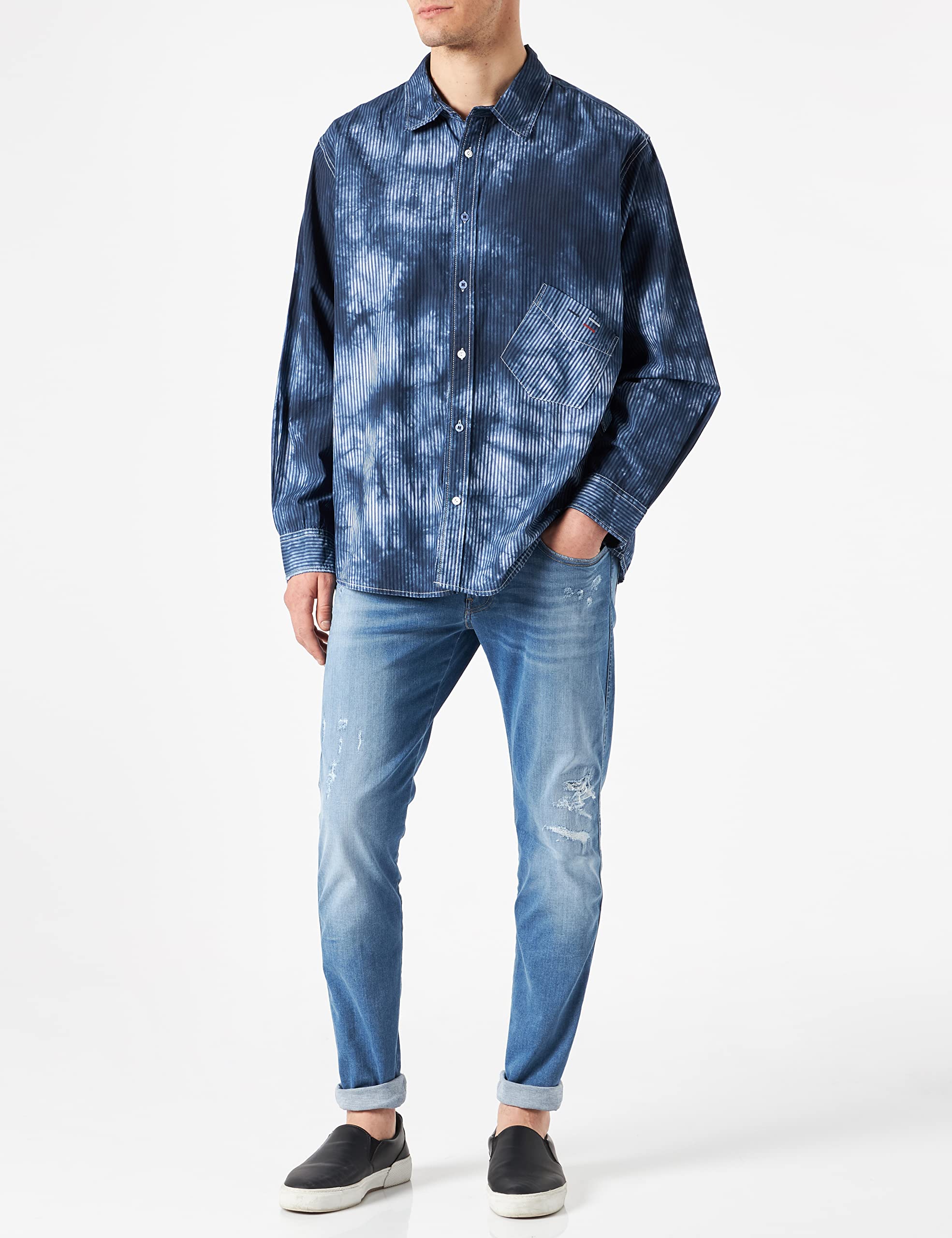 Desigual Men's Casual Button-Down Shirt - Stylish Short Sleeve Summer Top for Work & Vacation | Perfect for Beach, Office & Outdoor Activities