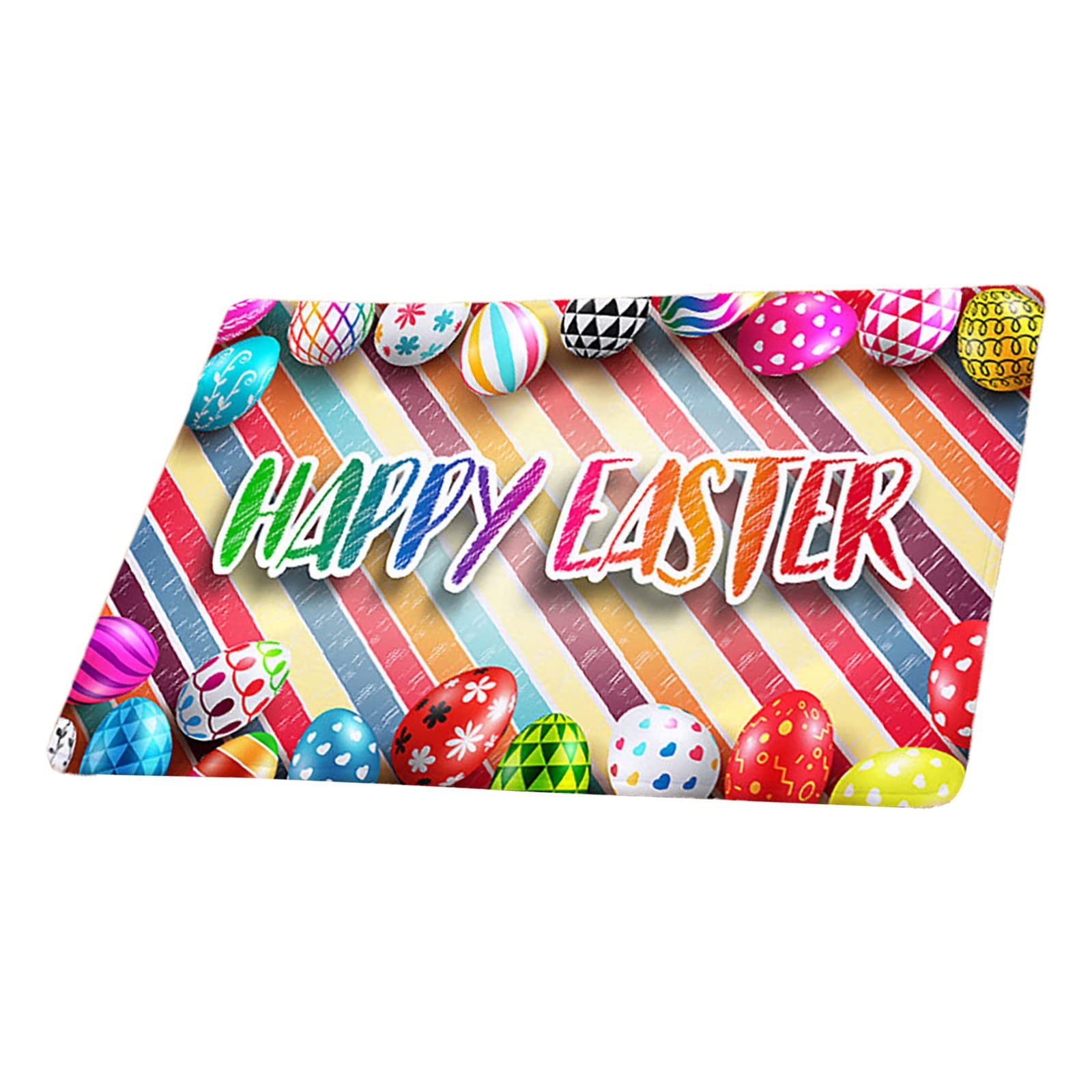 Funny Easter Eggs Doormat - Non-Slip Front Door Mat for Indoor & Outdoor Use - Easter Rabbit Decor Carpet for Home, Porch, and Entryway - Perfect for Easter Day Celebrations & Spring Decor
