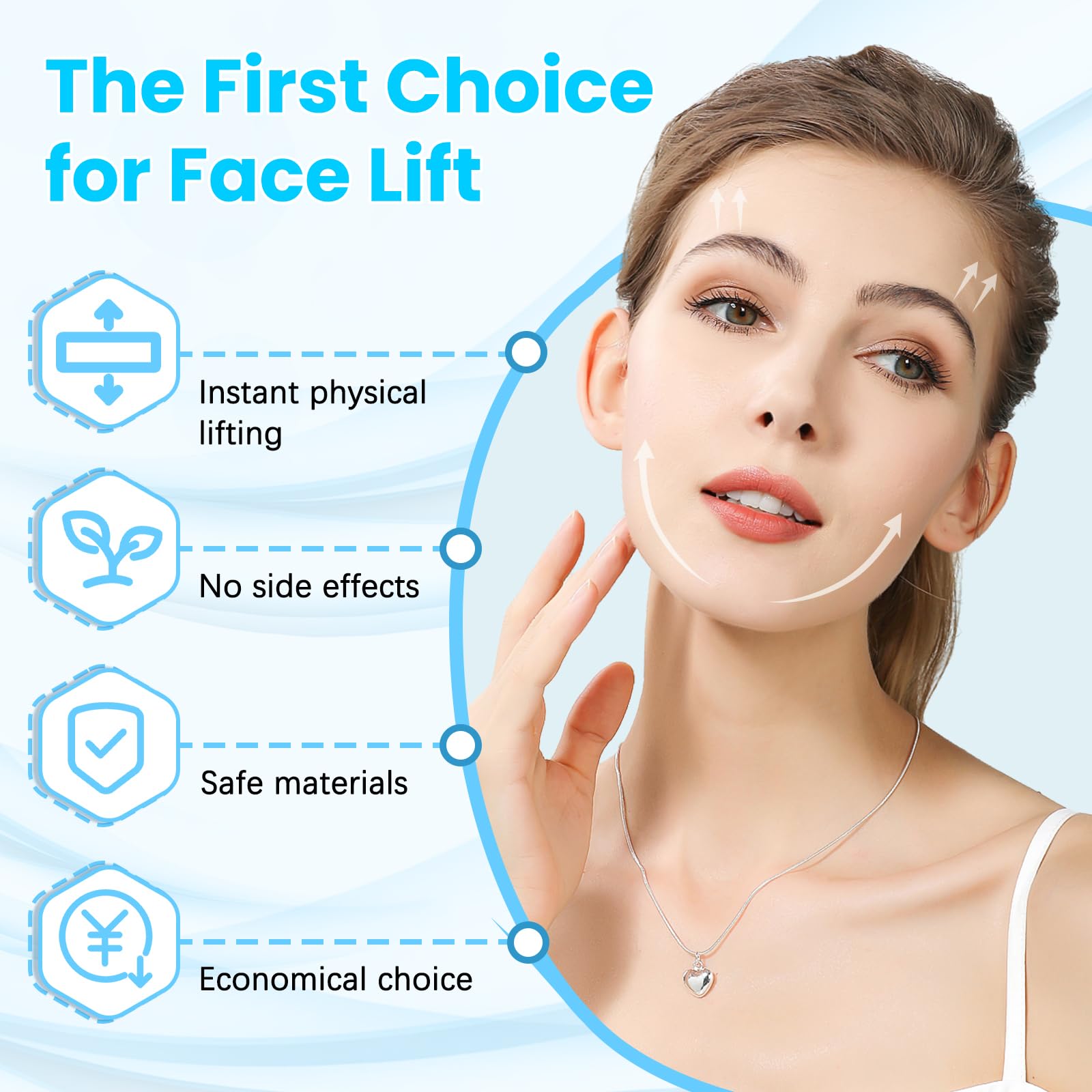 Instant Face Lift Tape - Invisible Under Makeup, Neck & Jowl Tightening for Sagging Skin (200 Count) | Perfect for Special Events, Photos & Daily Anti-Aging Skincare