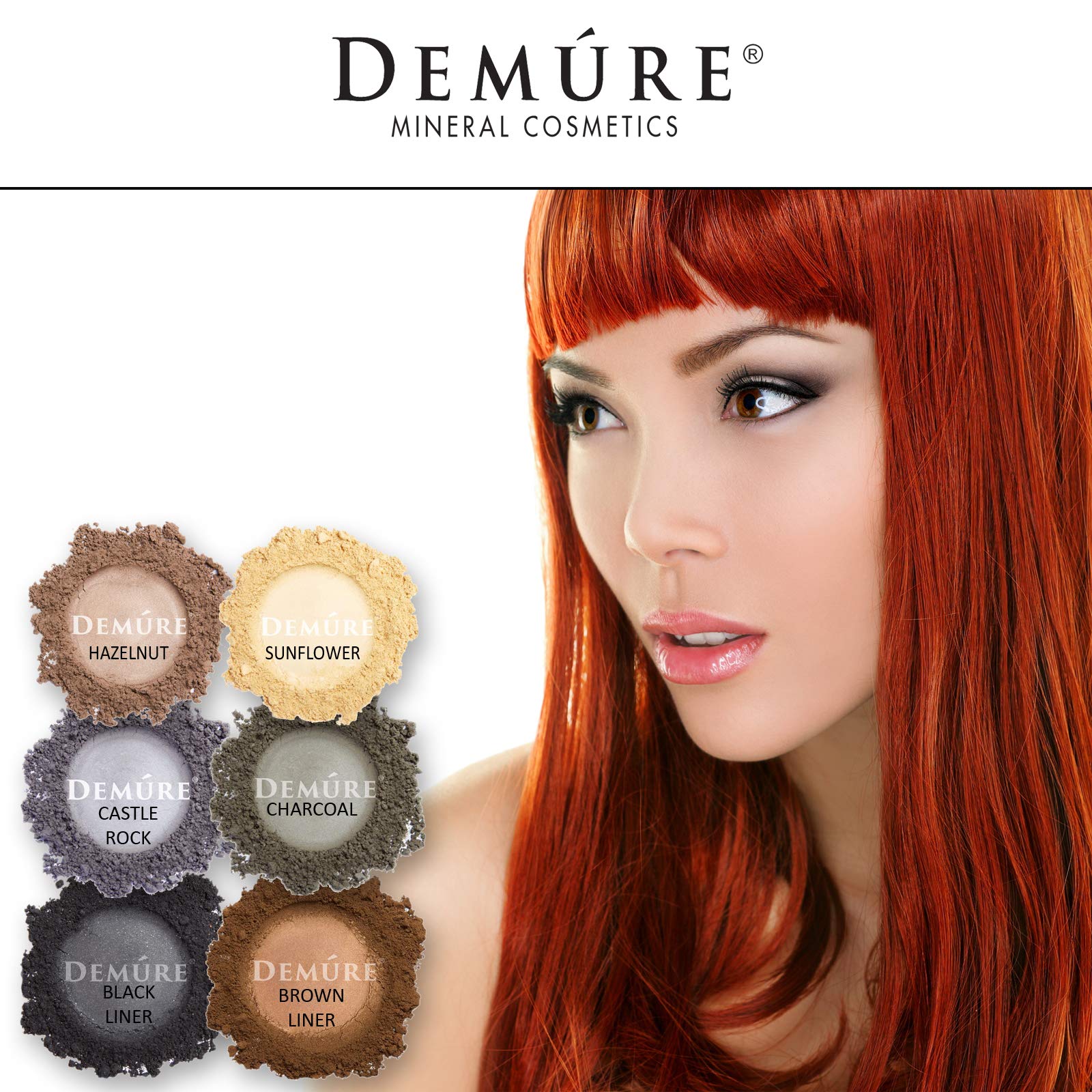 Demure Mineral Make Up (Hazelnut) Matte Loose Powder Eyeshadow - Professional Long-Lasting Eye Makeup for Everyday & Special Occasions