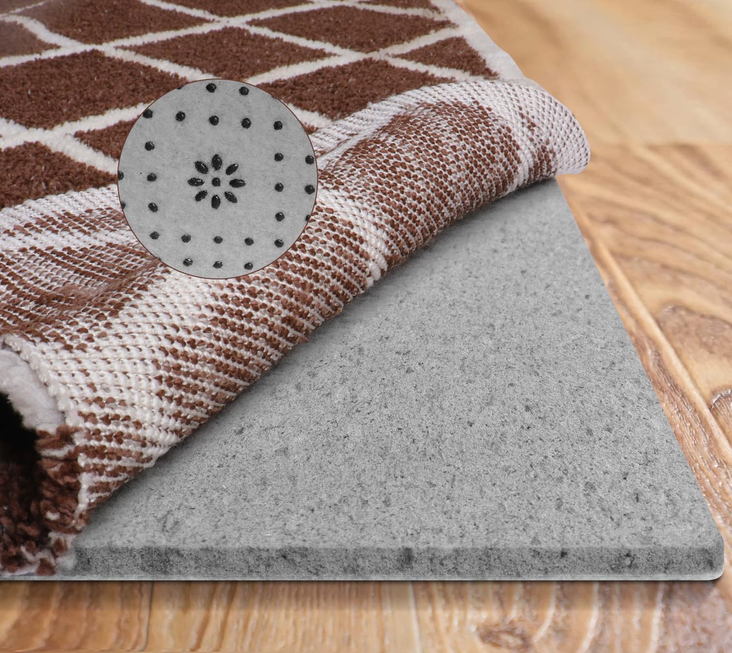 Premium 6x9 Thick Rug Pad - Non-Slip Cushioned Felt Underlay for Area Rugs & Runners | Extra Comfort & Grip on Hardwood, Tile & Hard Surface Floors | Perfect for Living Room, Bedroom & High Traffic Areas