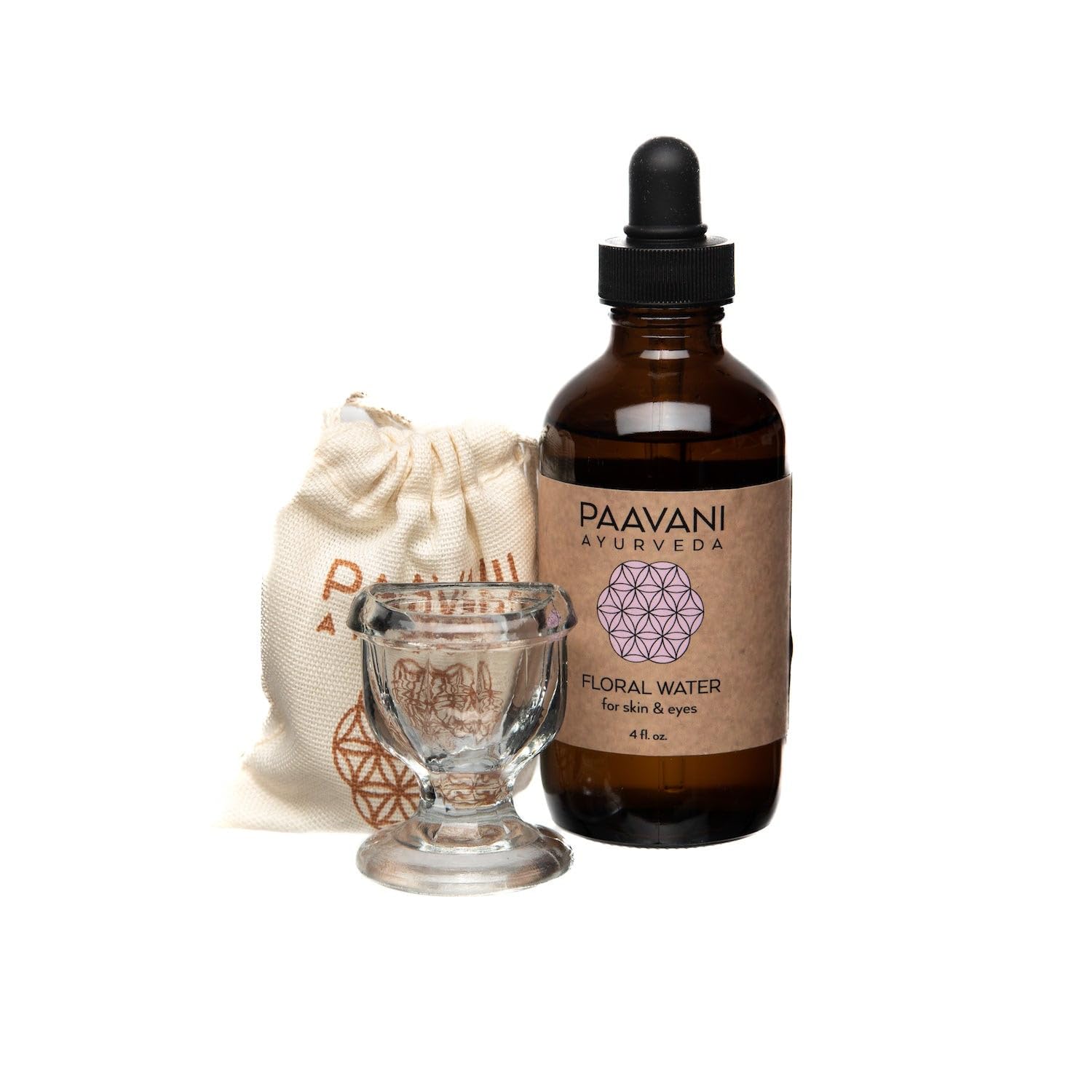 PAAVANI Ayurveda Eye Wash Ritual - Natural Herbal Eye Cleanser for Dry, Irritated Eyes | Perfect for Morning Routine, Post-Makeup Removal & Computer Eye Strain Relief