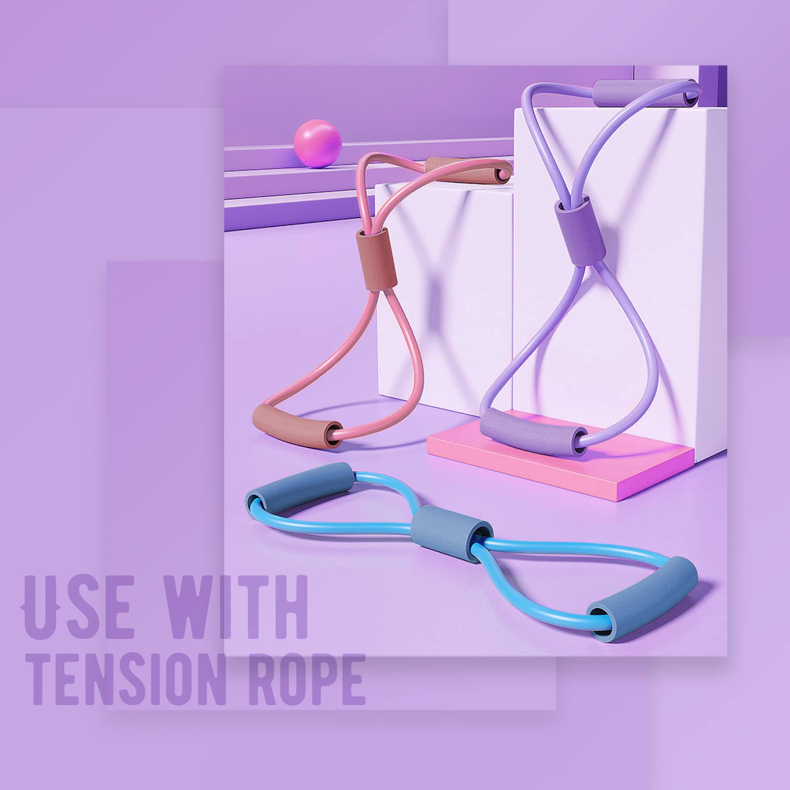 Homimanor Thigh Master Exerciser - Hip & Inner Thigh Toner with Figure 8 Resistance Band for Legs & Arms - Pelvic Floor Muscle Trainer for Women - Perfect for Home Workouts, Yoga & Kegel Exercises