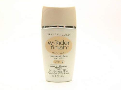 Maybelline Wonder Finish Liquid-to-Powder Foundation - Classic Ivory | Oil-Free Matte Makeup for All-Day Wear | Perfect for Work, Date Night & Special Occasions
