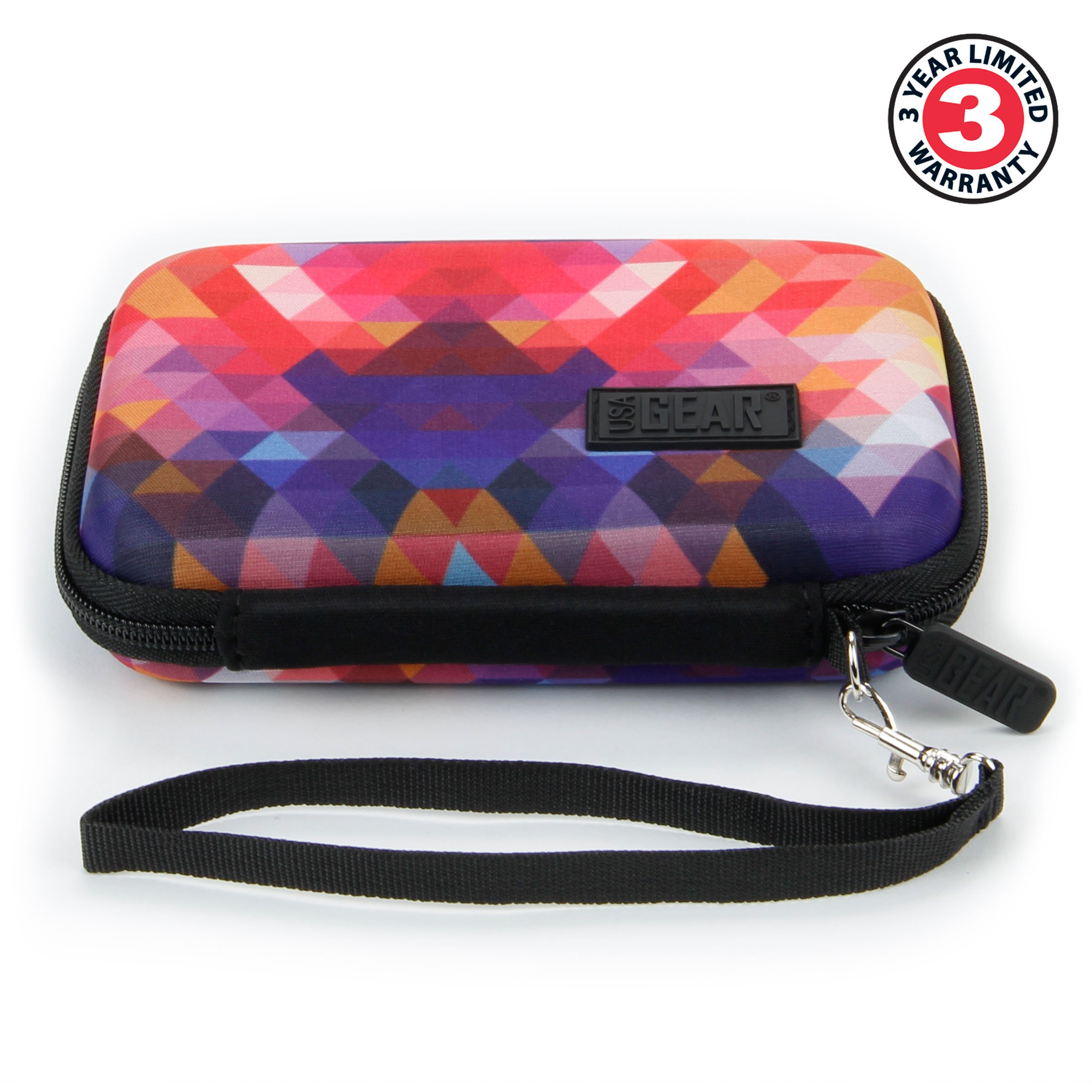 USA GEAR Hard Shell Portable Printer Case - Scratch-Resistant Protective Cover for HP Sprocket 2x3, Fujifilm Instax Mini Link 2, Kodak Printomatic - Compact Travel Case with Wrist Strap - Perfect for Home, Office & Outdoor Printing