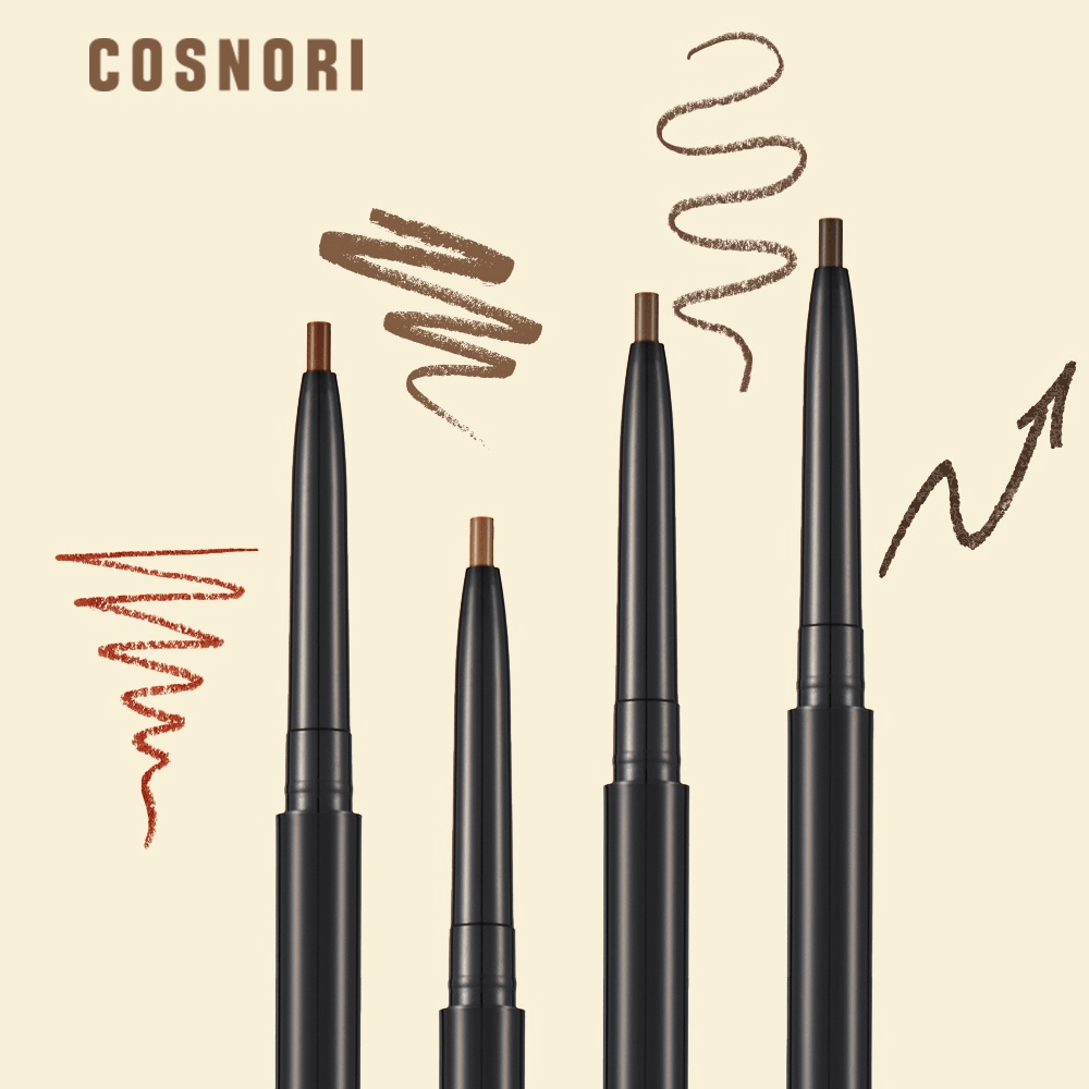 COSNORI Ultra-Thin Eyebrow Pencil - 0.13g Waterproof & Long-Lasting - Natural Brow Defining Makeup for Everyday Use & Special Occasions