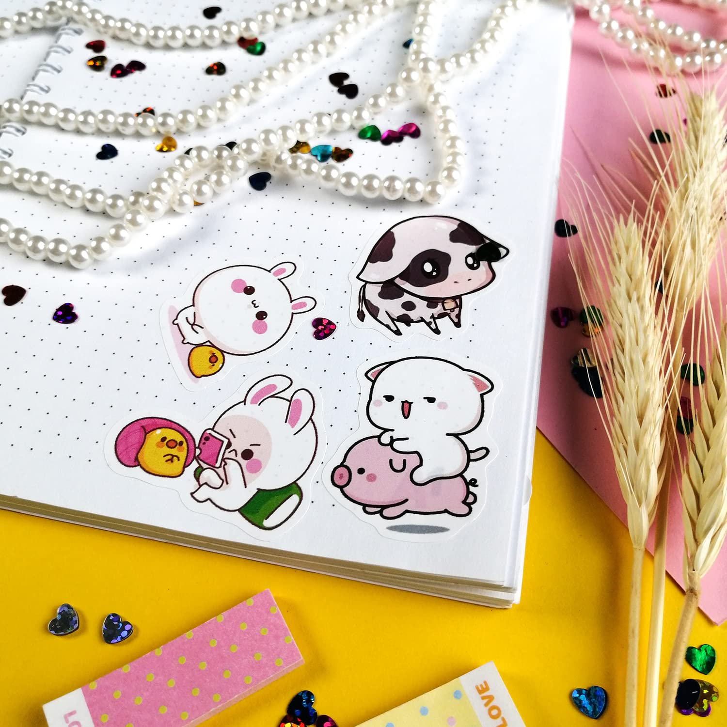 Cute Kawaii Animal Stickers for Water Bottles & Laptops