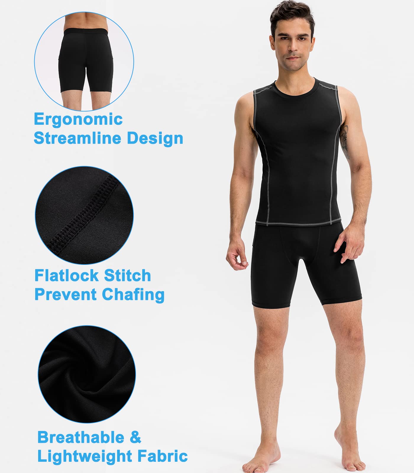 SPVISE 1 or 3 Pack Men's Compression Shorts with Pocket - Breathable Spandex Workout Underwear for Gym, Running, Basketball & Sports - Perfect for Training, Cycling & Active Lifestyle