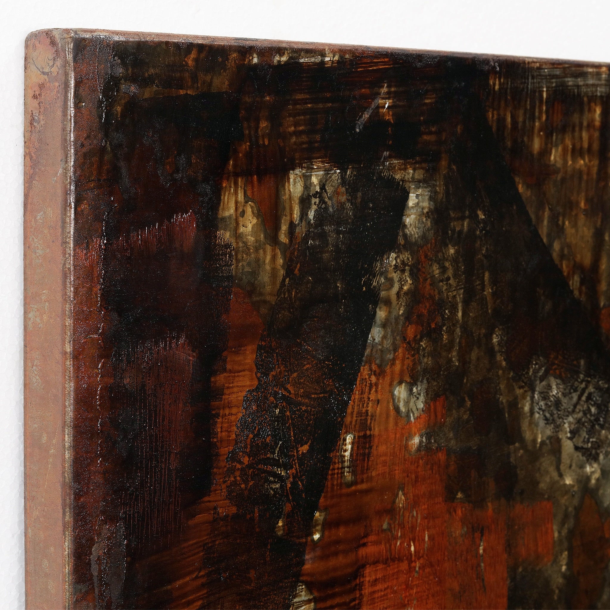 Abstract Mixed Media Iron Hand-Painted 3D Wall Art - Modern Home Decor for Living Room, Bedroom & Office