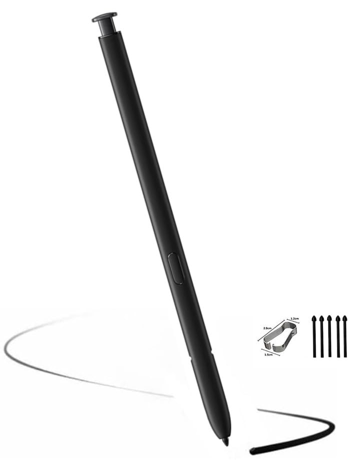 **Galaxy S23 Ultra Stylus Pen Replacement - Non-Bluetooth Touch Screen Pen with Extra Tips for Samsung S23 Ultra 5G (Black) - Perfect for Note-Taking, Drawing & Precision Work**