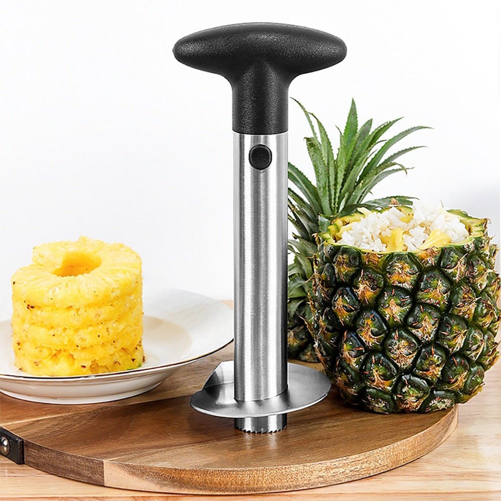 Premium Stainless Steel Pineapple Slicer - Easy Corer & Cutter for Fresh Fruit - Perfect for Smoothies, Fruit Salads & Summer BBQs