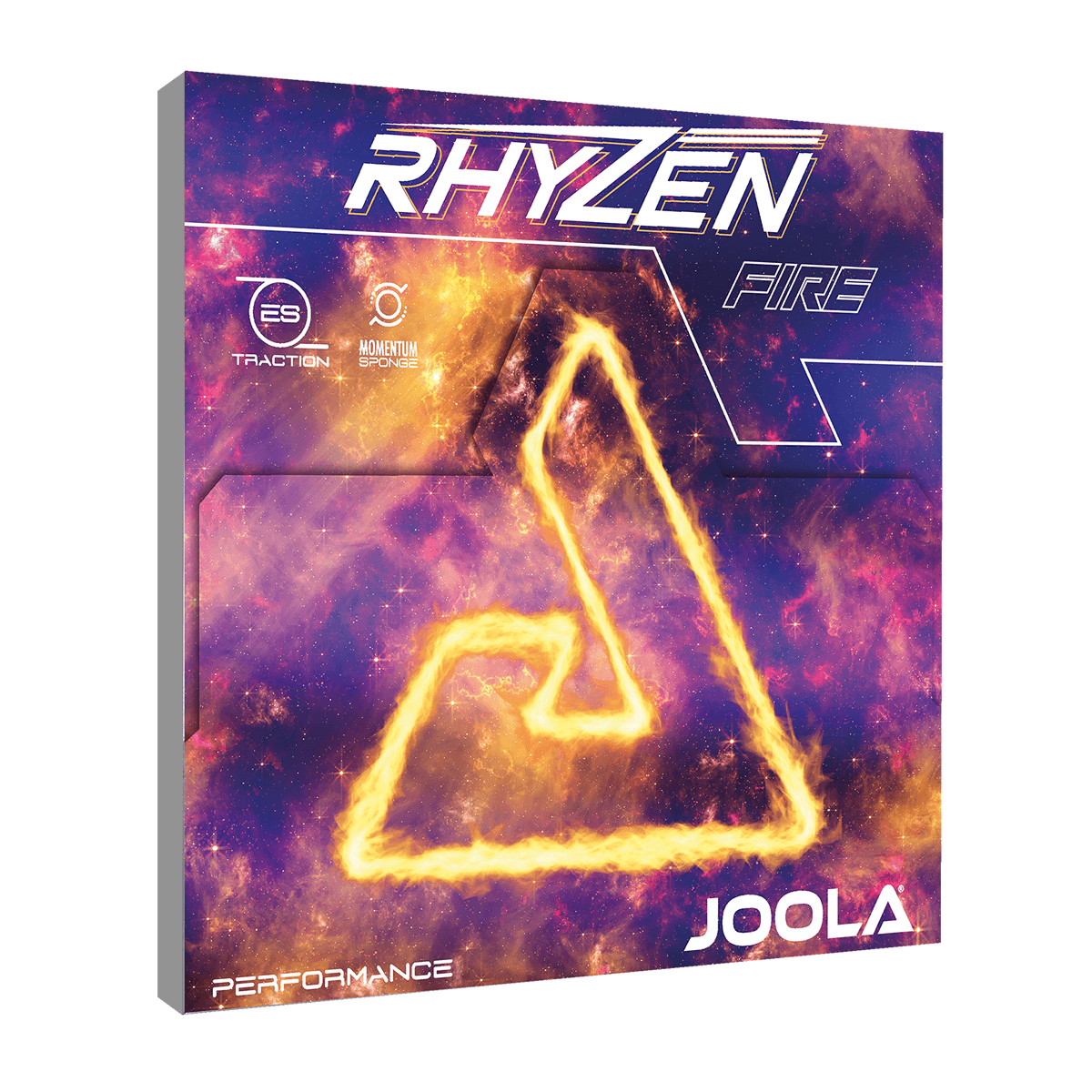 JOOLA Rhyzen FIRE High Performance Table Tennis Rubber - Premium Paddle Rubber for Spin & Speed - Perfect for Tournament Play & Professional Training