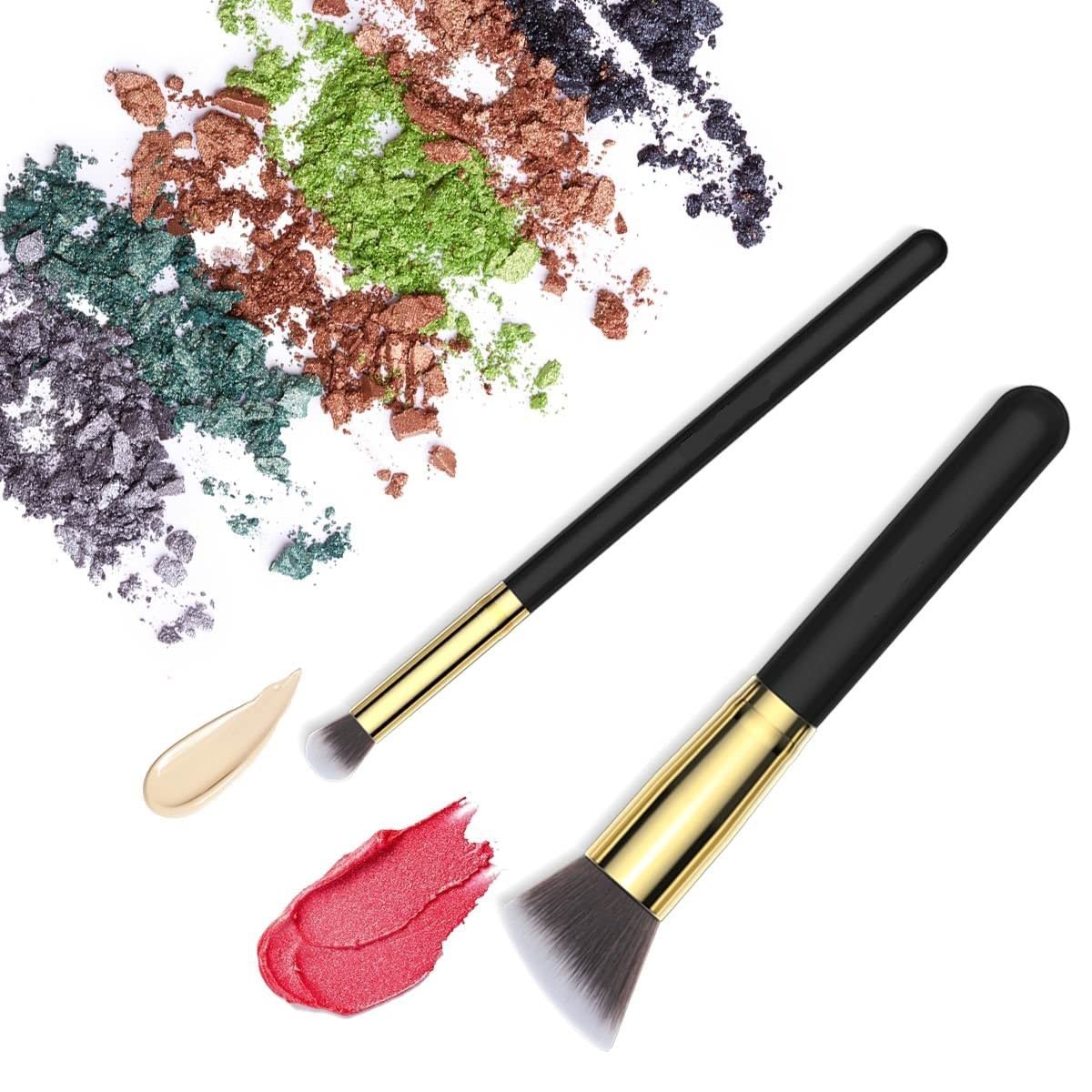 ClubBeauty 13-Piece Professional Makeup Brush Set with Foundation, Blush, Eye & Face Brushes, Powder Cream Applicators, Mushroom Head Sponge & Brush Cleaner - Perfect for Daily Makeup, Contouring & Blending