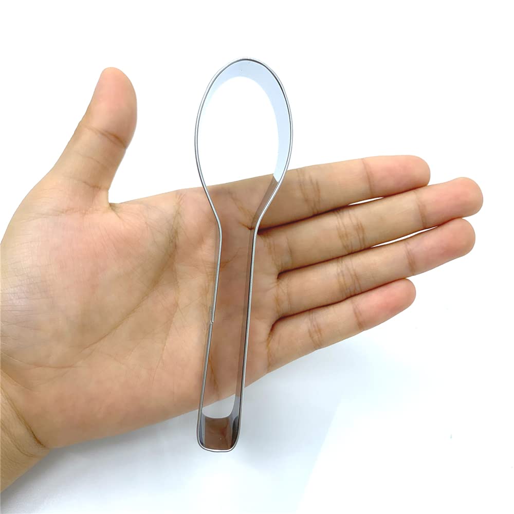 LILIAO Stainless Steel Spoon Cookie Cutter 1.2 x 4.6 Inches - Tea Party Fondant Biscuit Dough Decorating Tool - Perfect for Baking, Cake Decorating, and DIY Dessert Making