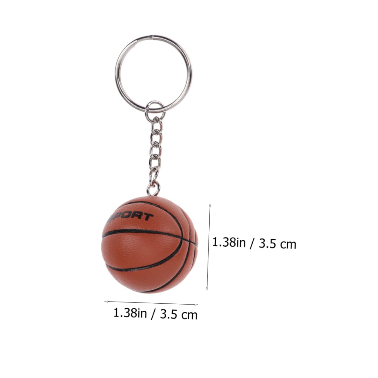 Kisangel 5 Sets Mini Basketball Hoop Keychain - Unique Boys & Girls Basketball Keyring Decor, Hanging Key Ring for Home, Office, or Car (2pcs x 5) - Perfect Gift for Sports Fans & Basketball Lovers