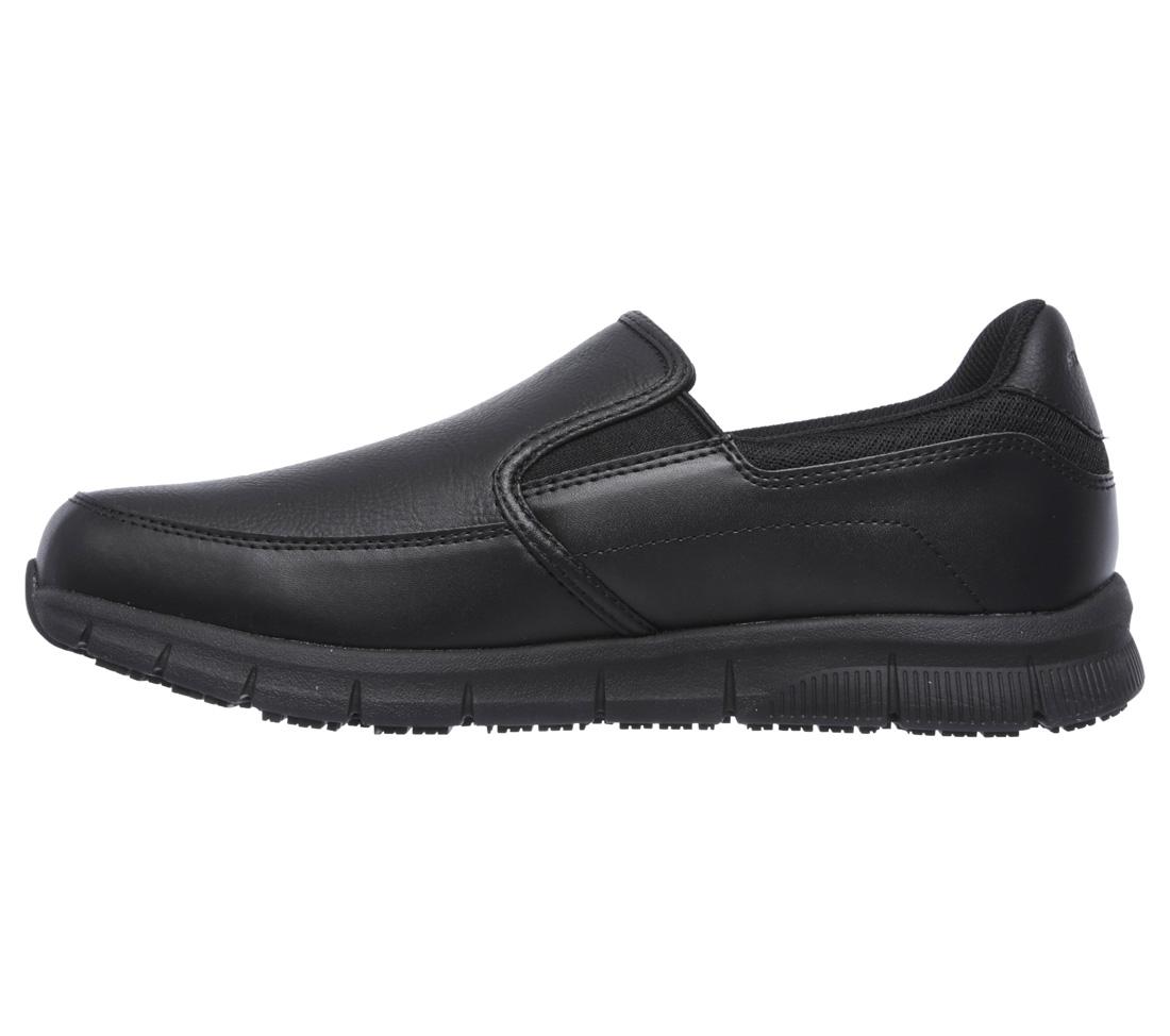 Nampa Groton Slip Resistant Work Shoes for Men & Women - Black Non-Slip Safety Shoes for Restaurant, Kitchen, Hospital & Construction Workers