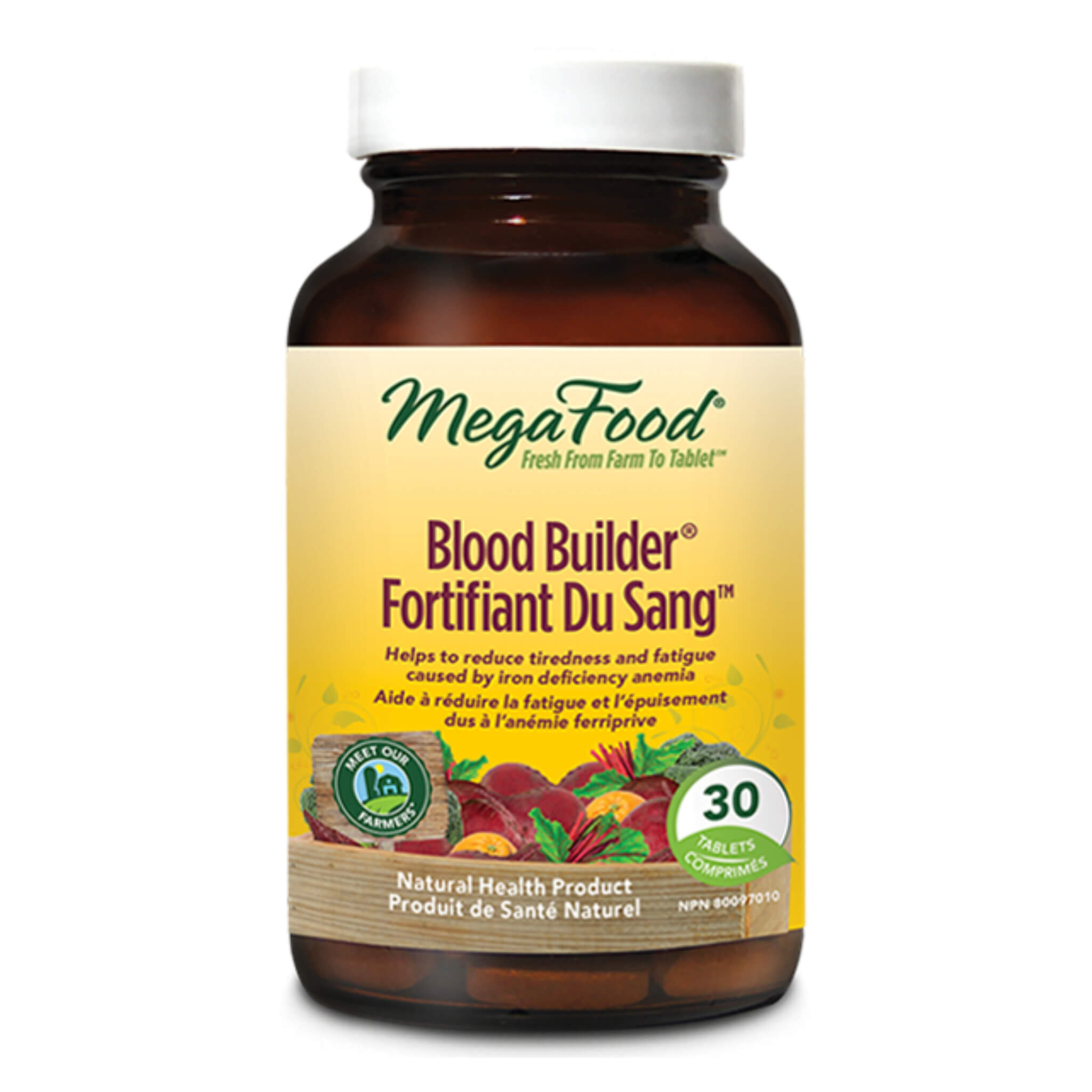 Blood Builder Iron Supplement - 30 Tablets for Energy & Vitality | Supports Healthy Blood Cells for Active Lifestyles
