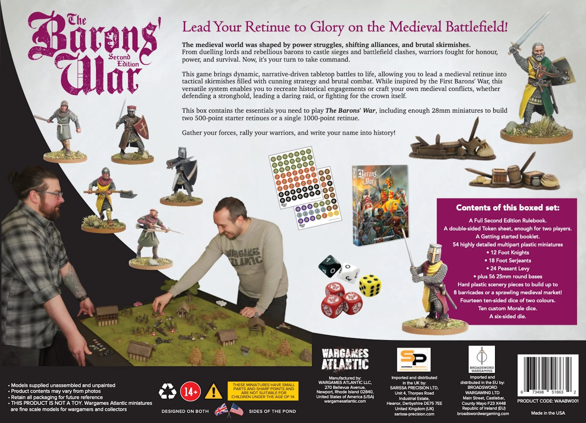 Barons' War Second Edition - Medieval Strategy Board Game for Adults & Teens | Perfect for Game Nights & Historical Enthusiasts