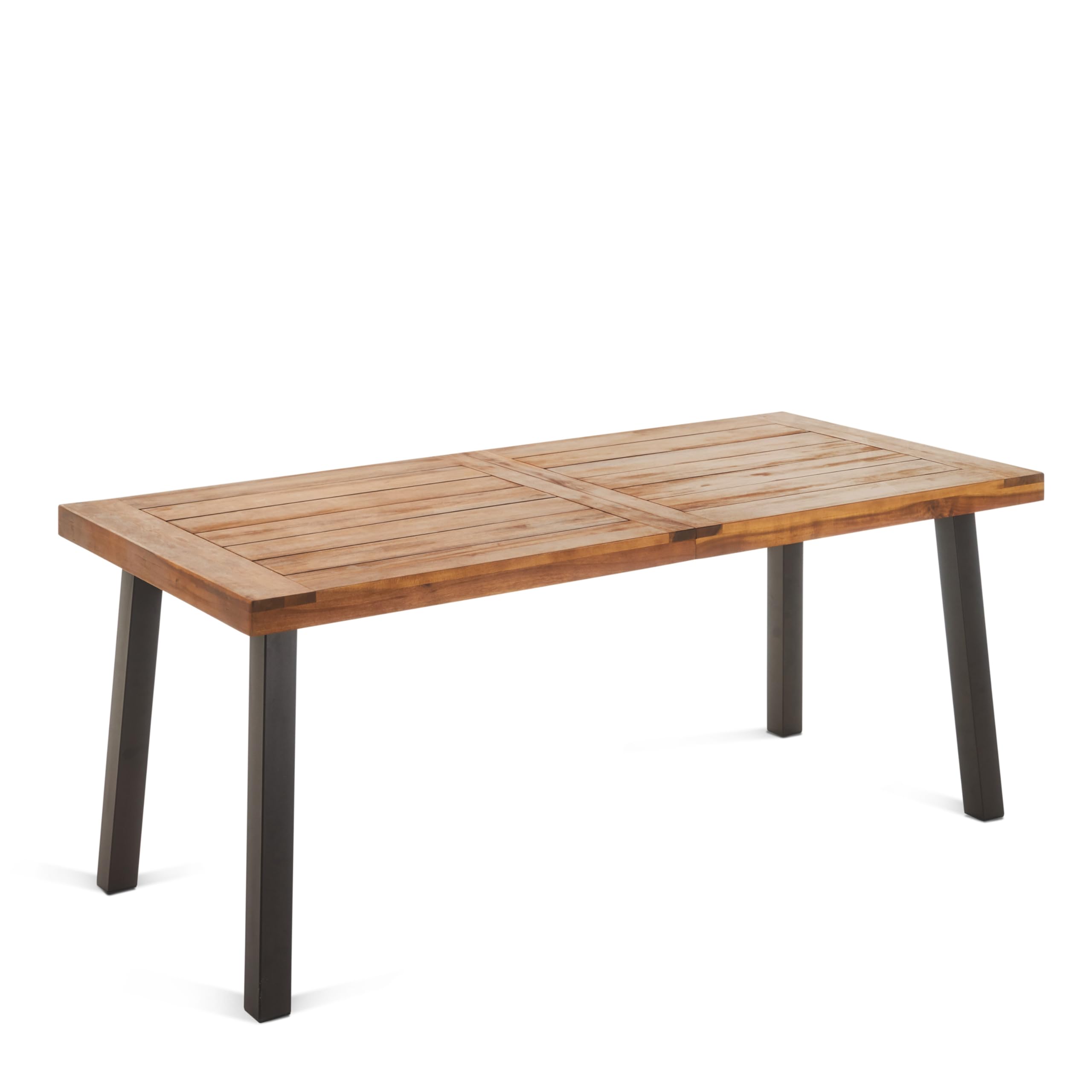 Christopher Knight Home 298192 Spanish Bay Acacia Wood Outdoor Dining Table - Weather-Resistant Teak Finish, Brown | Perfect for Patio, Garden, Backyard Dining & Entertaining | Durable Outdoor Furniture for BBQ Parties & Family Gatherings